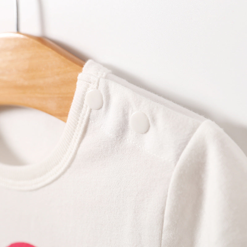 Short Sleeve Pullover Baby Romper - Pocketful Of Hugs