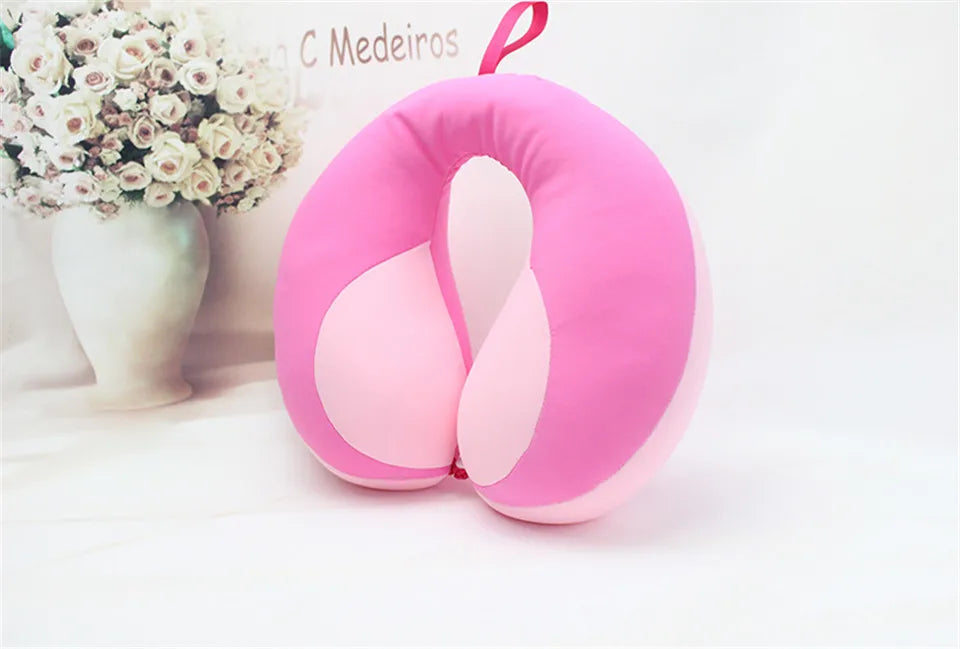 U-Shape Baby Neck Pillow – Soft Travel Head Support for Car Seats & Strollers - Pocketful Of Hugs