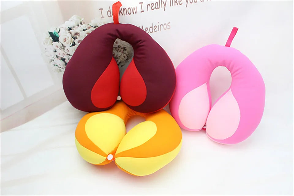 U-Shape Baby Neck Pillow – Soft Travel Head Support for Car Seats & Strollers - Pocketful Of Hugs