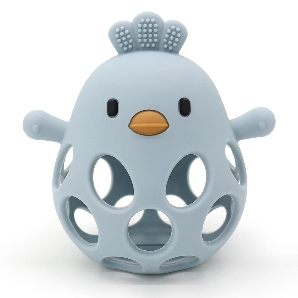 Silicone Baby Teether – Cartoon Chick Chew Toy for Teething Relief - Pocketful Of Hugs