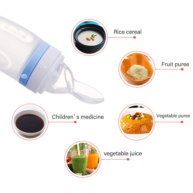 Silicone Baby Feeding Spoon – Dolphin Design Rice Cereal Dropper for Newborns - Pocketful Of Hugs