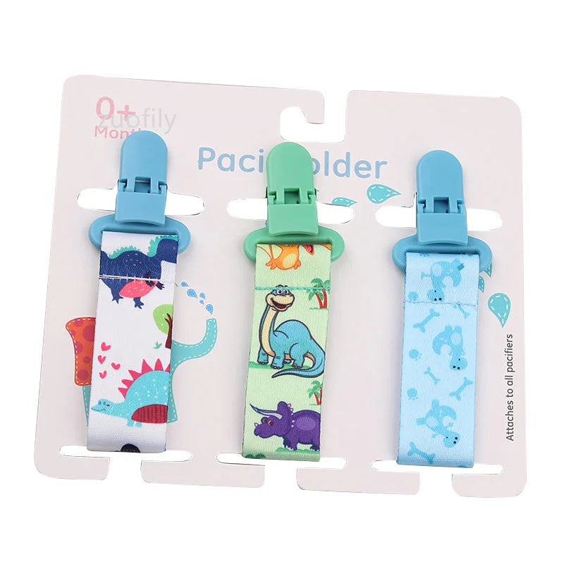 3-Pack Baby Pacifier Clips – Soother Holders with Plastic Clips - Pocketful Of Hugs