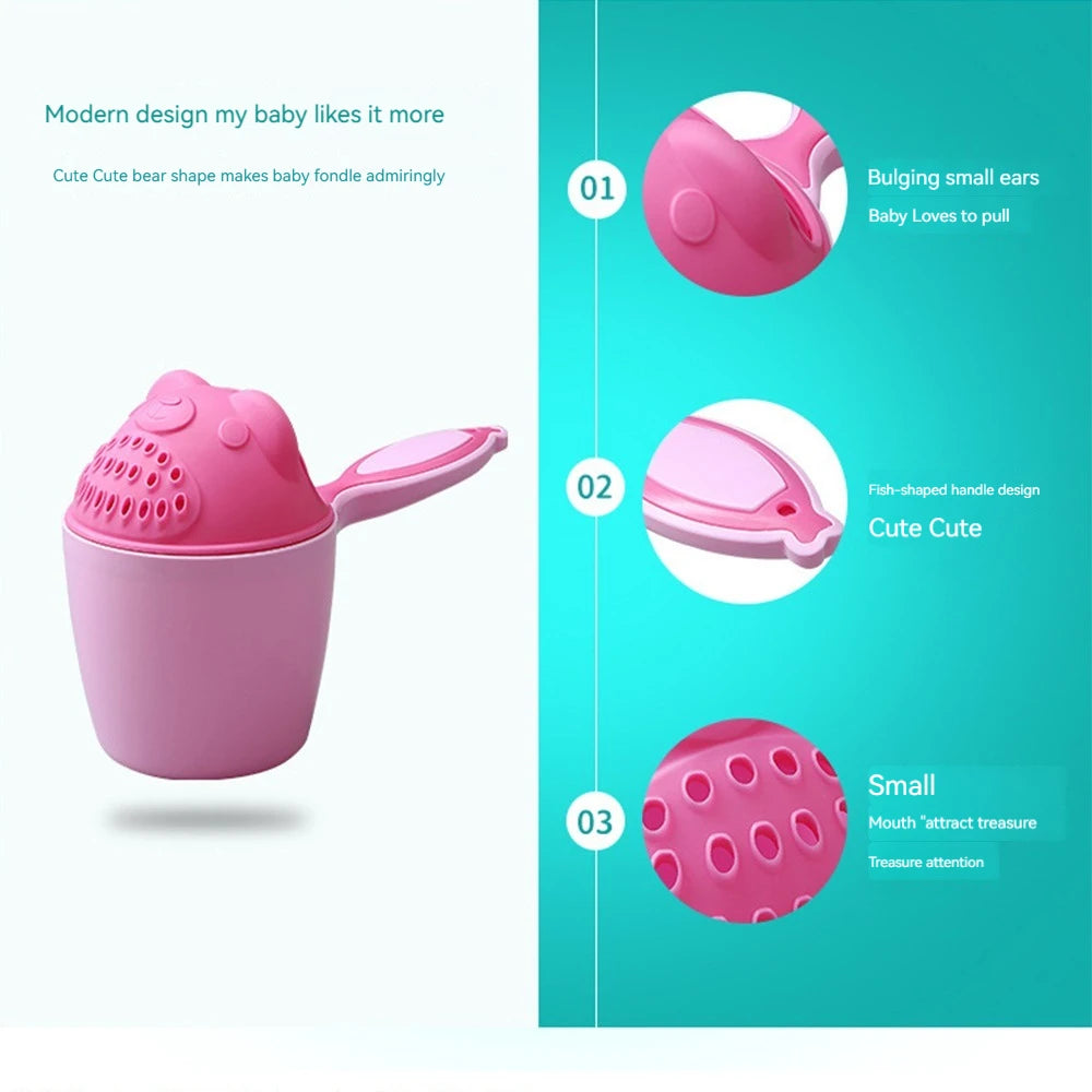 Baby Shampoo Rinse Cup – Cute Cartoon Bath Tool for Toddlers & Kids - Pocketful Of Hugs