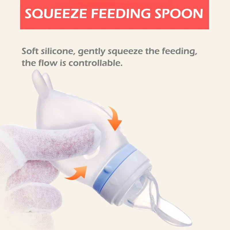 Silicone Baby Feeding Spoon – Dolphin Design Rice Cereal Dropper for Newborns - Pocketful Of Hugs