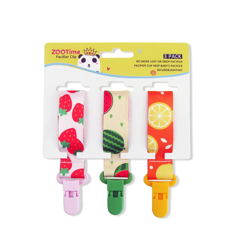 3-Pack Baby Pacifier Clips – Soother Holders with Plastic Clips - Pocketful Of Hugs