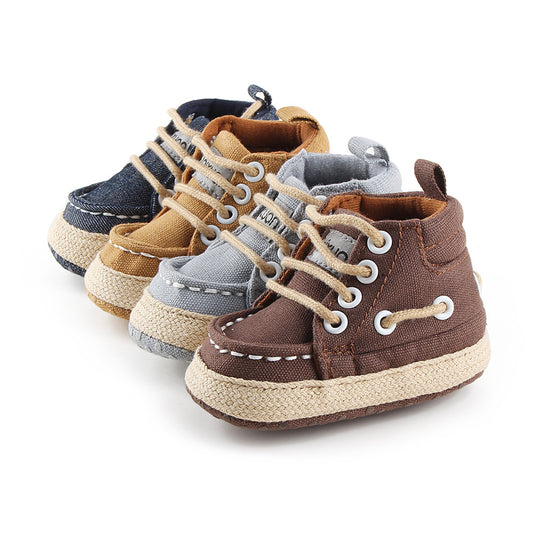 Cotton Baby Shoes – Jacket Jeans Look, Soft & Stylish for Toddlers - Pocketful Of Hugs