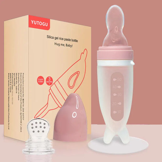 Silicone Baby Feeding Spoon – Dolphin Design Rice Cereal Dropper for Newborns - Pocketful Of Hugs