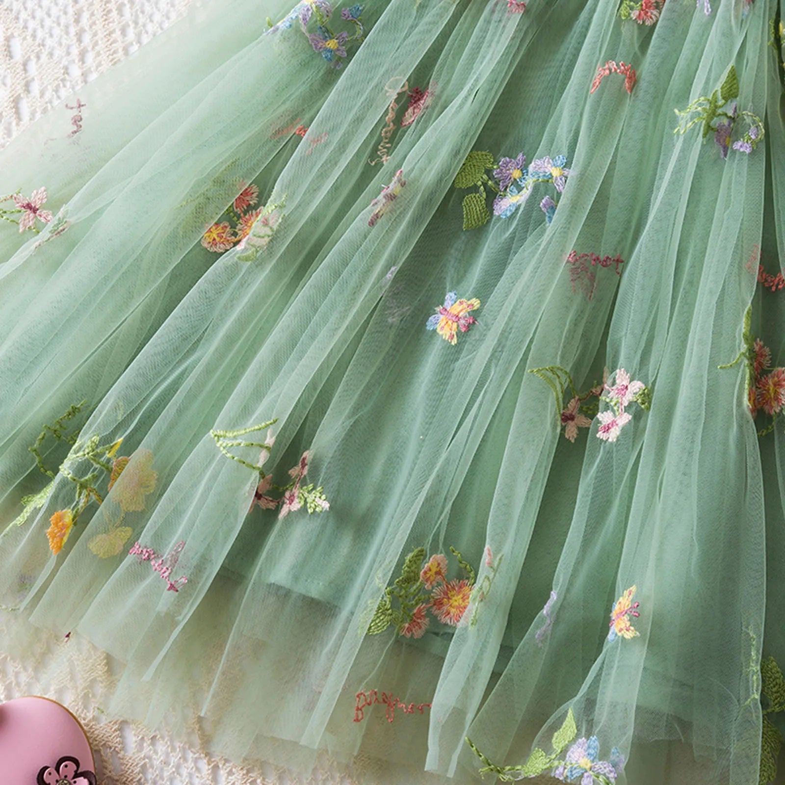 Toddler Girl Party Dress – Floral Tulle Gown for Birthdays - Pocketful Of Hugs