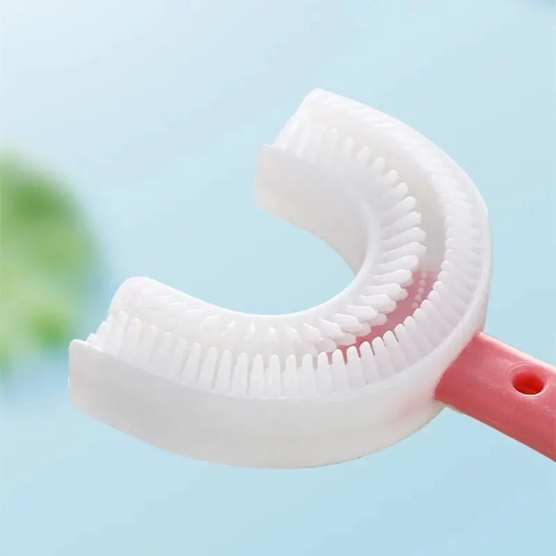 2-Pack U-Shaped Kids Toothbrush – Soft Silicone Brush for Toddlers - Pocketful Of Hugs