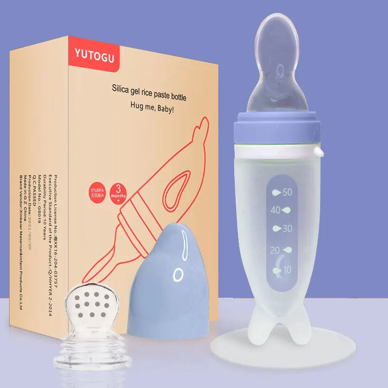 Silicone Baby Feeding Spoon – Dolphin Design Rice Cereal Dropper for Newborns - Pocketful Of Hugs