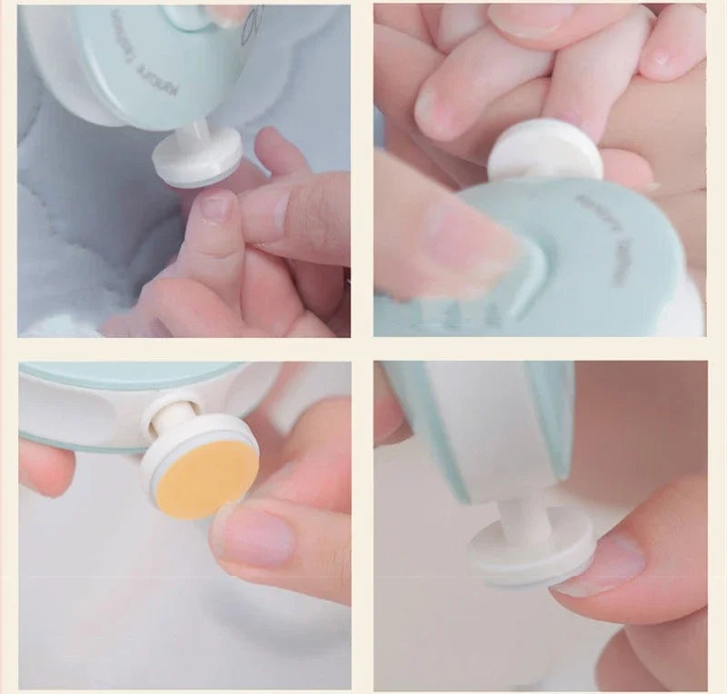 Electric Baby Nail Trimmer – Safe Nail Filer & Manicure Set for Newborns - Pocketful Of Hugs