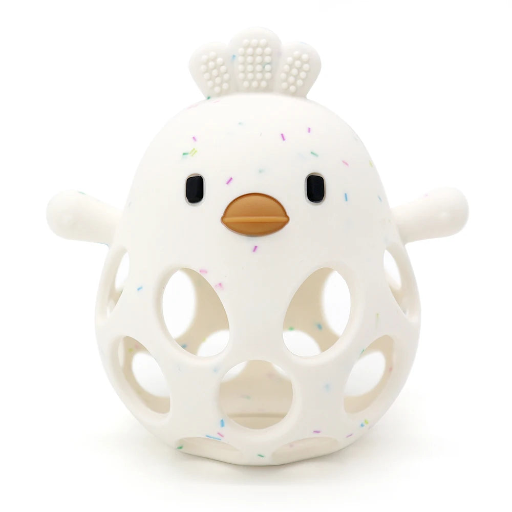 Silicone Baby Teether – Cartoon Chick Chew Toy for Teething Relief - Pocketful Of Hugs