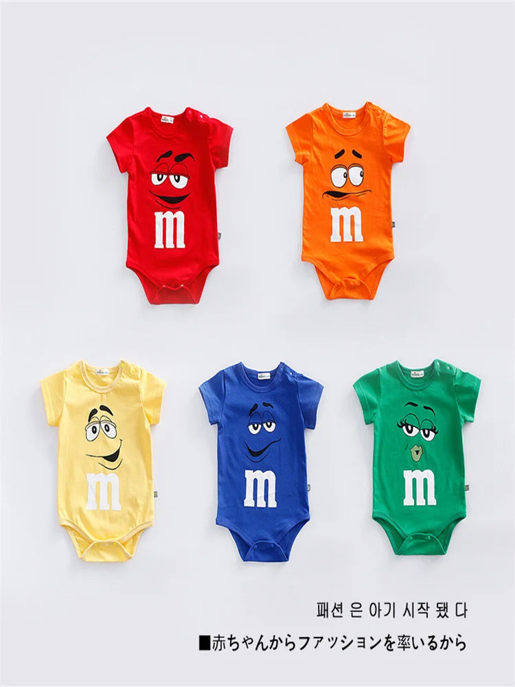 Cotton Baby Romper – Unisex Short Sleeve Bodysuit for Summer - Pocketful Of Hugs