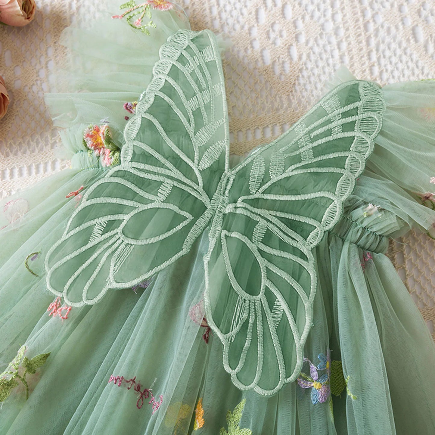 Toddler Girl Party Dress – Floral Tulle Gown for Birthdays - Pocketful Of Hugs