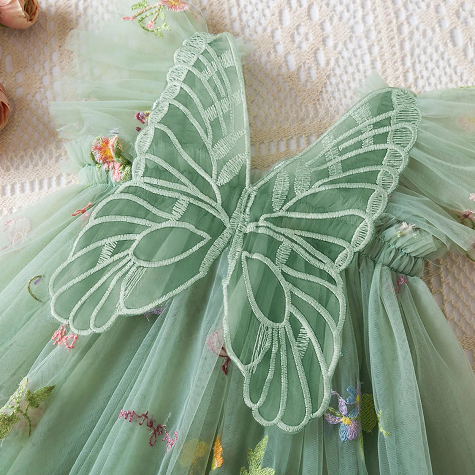 Toddler Girl Party Dress – Floral Tulle Gown for Birthdays - Pocketful Of Hugs